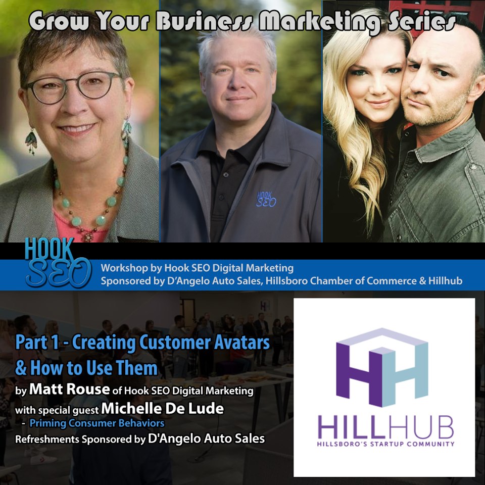 HillHub Marketing Event sponsored by D'Angelo Auto Sales, Hook SE Digital Marketing, Destinations Hypnosis